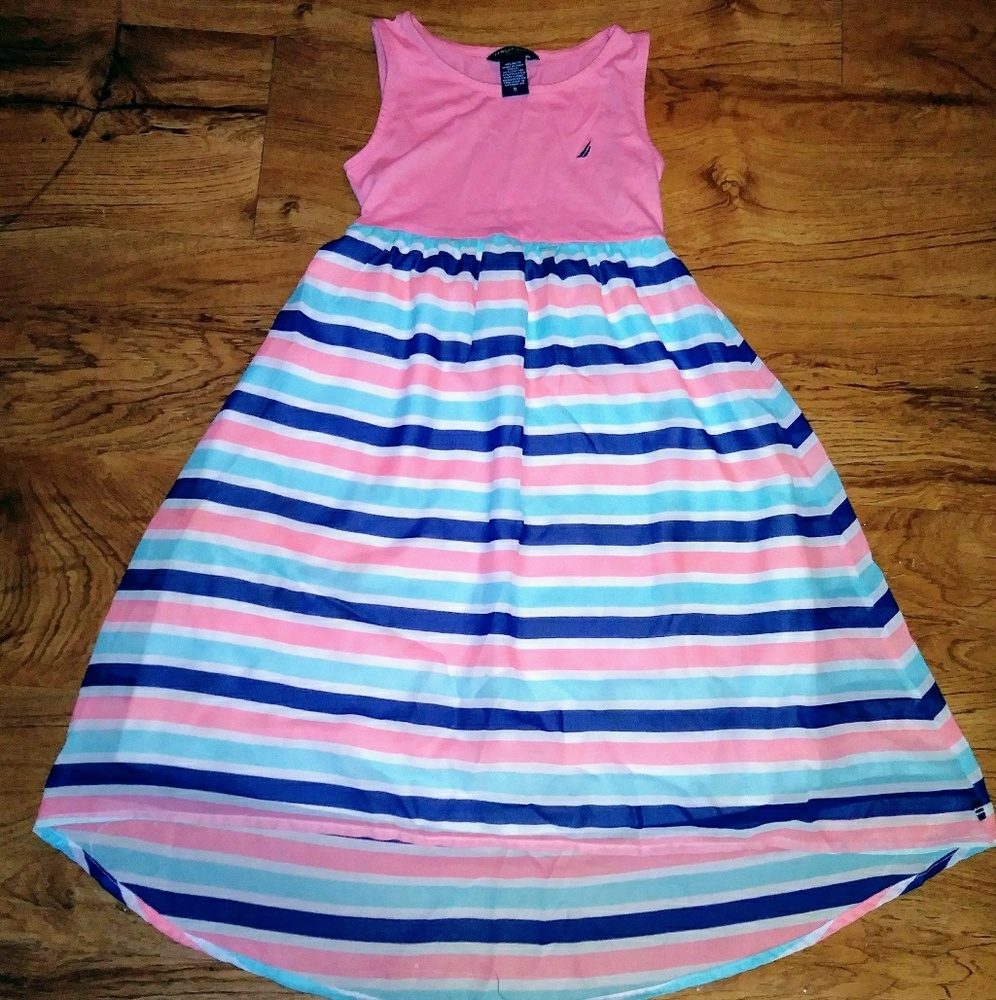 3 for $15 Pink and blue striped toddler dress